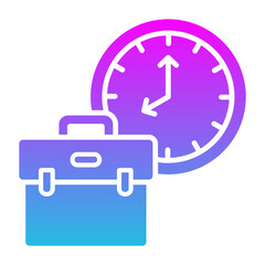 Briefcase Glyph Gradient Icon