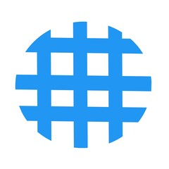 Obraz premium round blue line on a white background