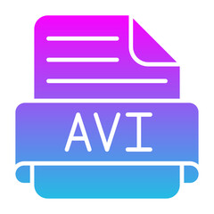 Avi Glyph Gradient Icon