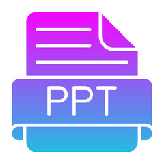 Ppt Glyph Gradient Icon