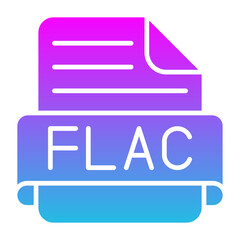 Flac Glyph Gradient Icon