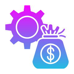 Money Management Glyph Gradient Icon