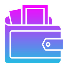 Wallet Glyph Gradient Icon