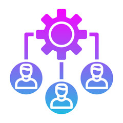 Workflow Glyph Gradient Icon