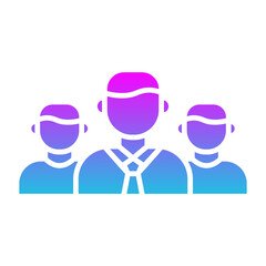 Team Glyph Gradient Icon