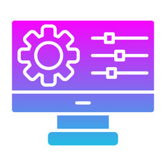 Configuration Glyph Gradient Icon