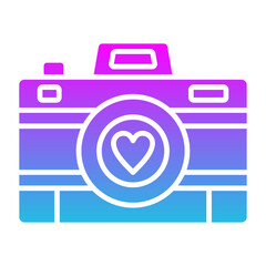 Camera Glyph Gradient Icon