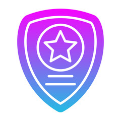 Protection Glyph Gradient Icon