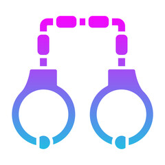 Handcuffs Glyph Gradient Icon