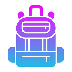 Backpack Glyph Gradient Icon