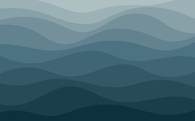 Abstract Aesthetic mid century modern Ocean landscape Contemporary boho poster cover template. Minimal and natural Illustrations for art print, postcard, wallpaper, wall art