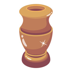 A vintage vase flat icon design 
