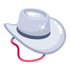 A cowboy hat flat icon download