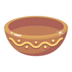 Trendy flat vector of mud bowl