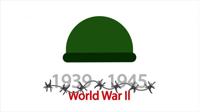 Second world war beginning, art video illustration.