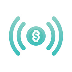 dollar live logo gradient design template icon element