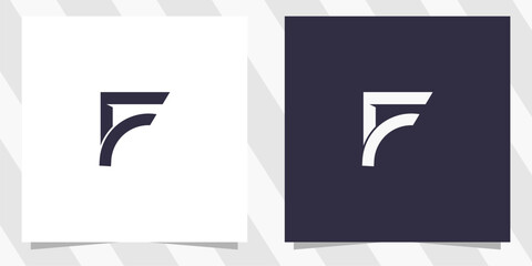 letter f logo design template