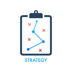 Strategy. Business and financial. Team sport. Game tactic chalkboard template.