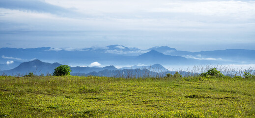 Obraz premium landscape with mountains and clouds
