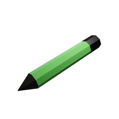 green pencil isolated on a transparent background