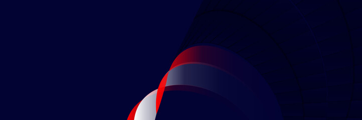 Modern blue background with red and white lines
