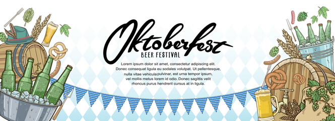 oktoberfest vector design can be use for poster, invitation and celebration purpose
