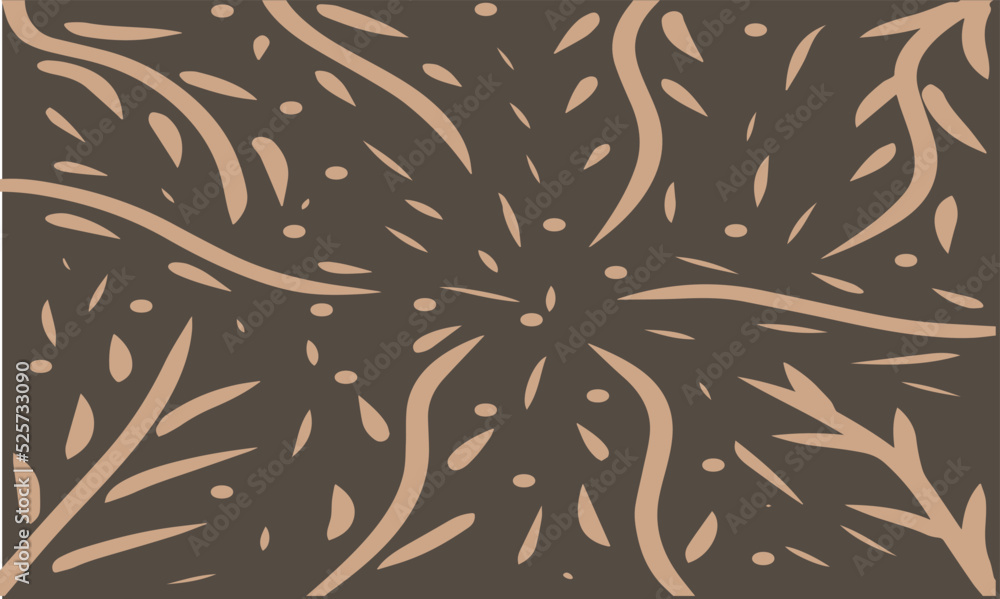 Poster abstract pattern brown branch vector design