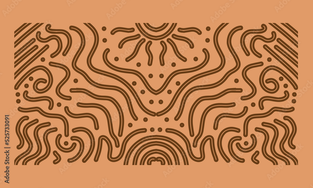 Poster abstract traditional pattern vector design background
