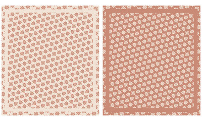 Abstract Background Template Doodle Flower Vector