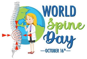 World Spine Day Banner Design