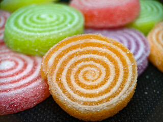 candy, marshmallows in a jar colorful