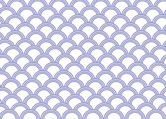 vector abstract fish scale pattern background fabric half circle  in light blue Japanese style