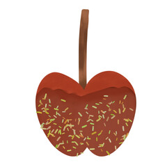 Sprinkled Candy Apple Illustration