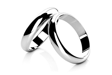 wedding ring on white background (high resolution 3D image)