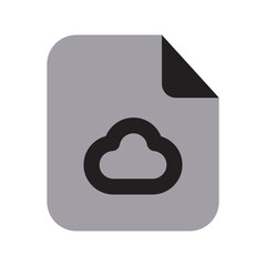 Cloud Files Icon Two Tone Solid