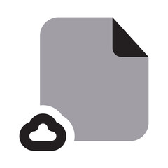 Cloud Files Icon Two Tone Solid