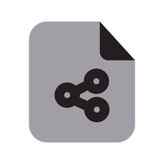 Sharing Files Icon Two Tone Solid