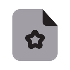 Starred Files Icon Two Tone Solid