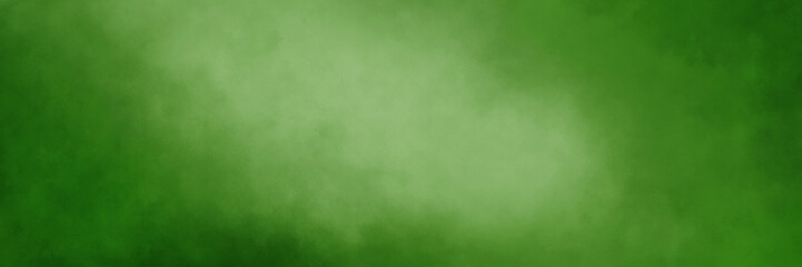 Elegant green background with dark green border and light green center, stormy smoky texture and Christmas color