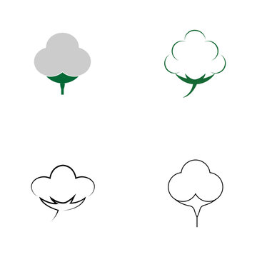 simple cotton logo icon vektor template