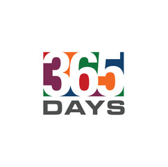 365 Days icon. Logo design. Vector Illustration.