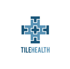 Obraz premium Letter T and H, Cross icon. Medical Symbol. Logo design. Vector Illustration.