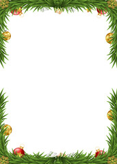 Christmas Frame Garland Border