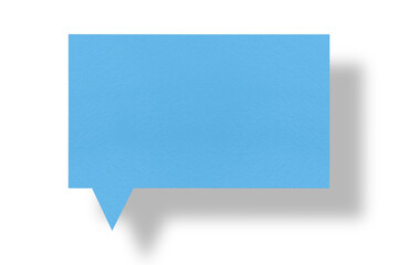 blue paper and black shadow speech bubble image isolated on transparent background communication bubbles