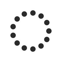 Circle Halftone Effect A point that runs around in a circle. Isolated on white background.