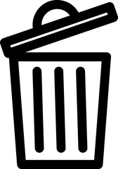Simple trash can icon vector illustration on white background 
