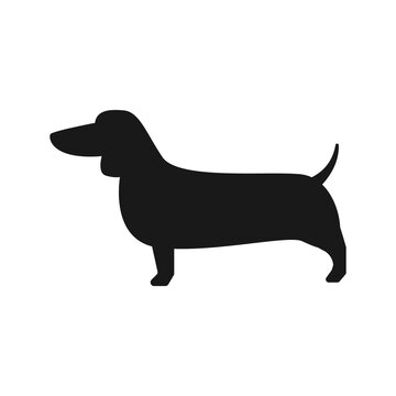 Dog house icon footprint food tray dog ​​bone pet care concept