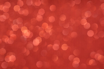 Red bokeh background. Bright colorful abstract background. 