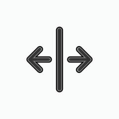 Obraz premium Separation Icon. Divide Symbol - Vector.