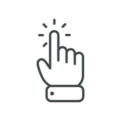 Vector cartoon finger mouse cursor in various gestures for mobile touch screen devices